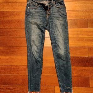 madewell button fly high rise skinny jeans